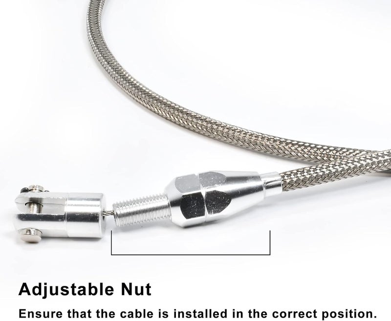TuhooMall Braided Throttle Cable Kit Compatible with 97-07 Chevrolet/Chevy LS1 Engine 4.8L 5.3L 5.7L 6.0L - Image 5
